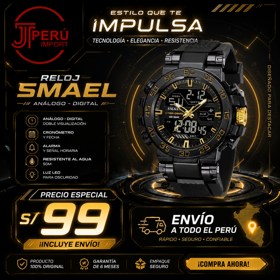 SMAEL 8139 BLACK GOLD