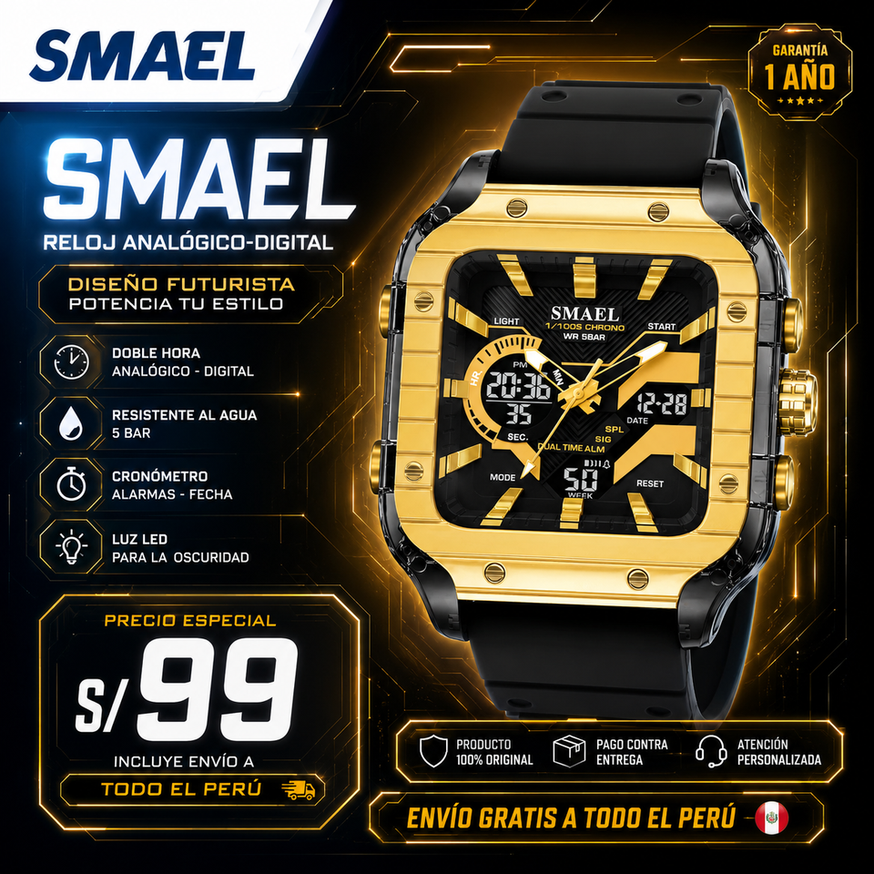 SMAEL 8133 GOLD BLACK