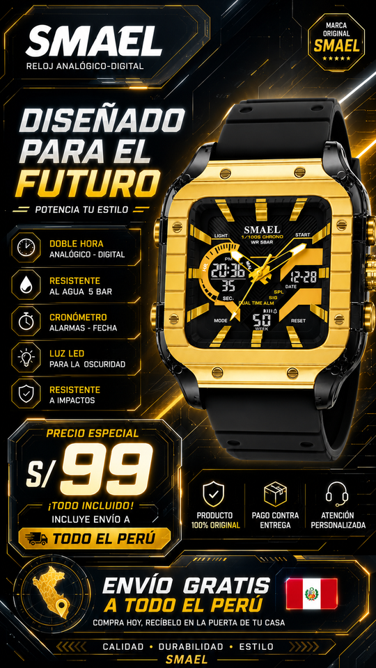 SMAEL 8133 GOLD BLACK