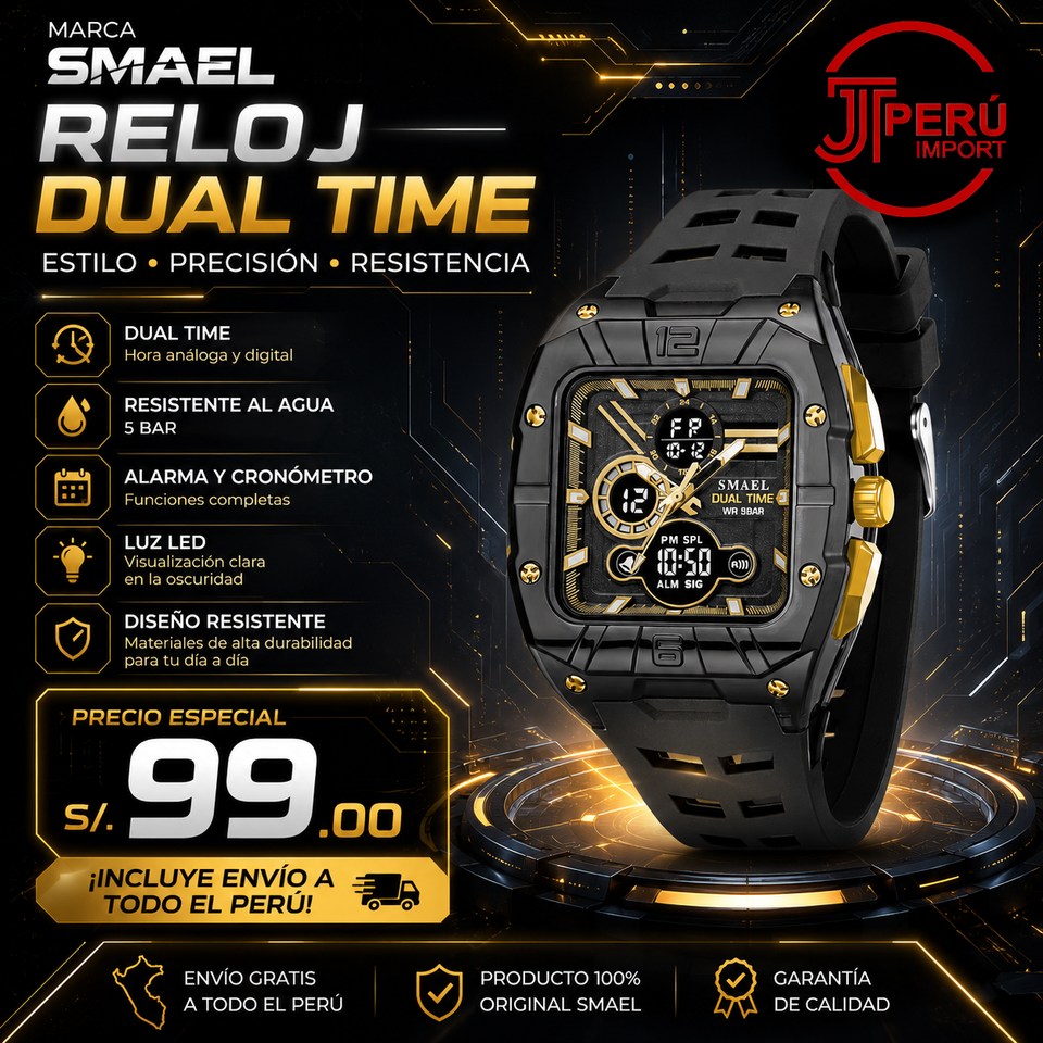SMAEL 8135 GOLD BLACK