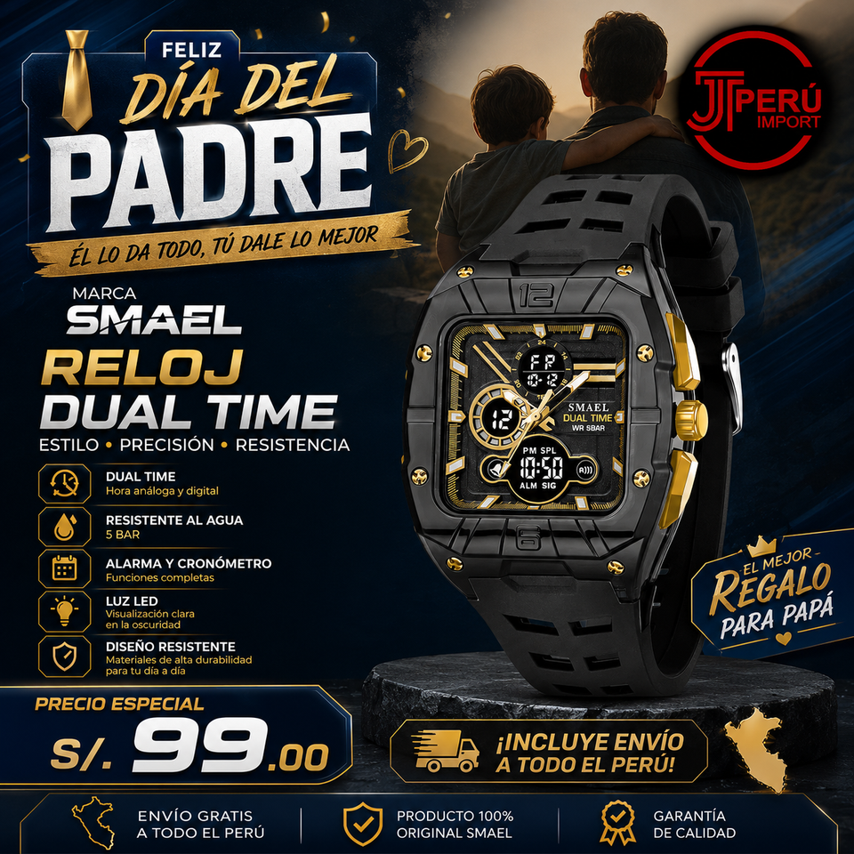 SMAEL 8135 GOLD BLACK