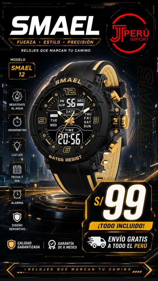 SMAEL 8140 GOLD BLACK