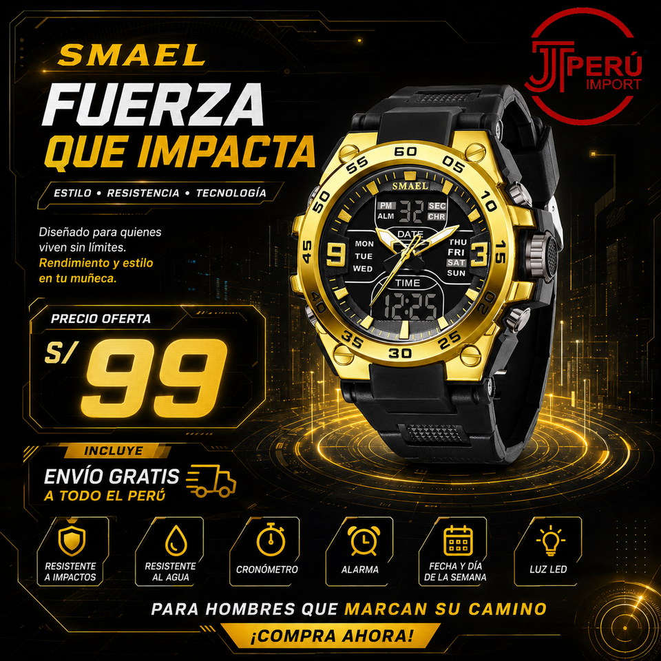 SMAEL 8138 GOLD BLACK