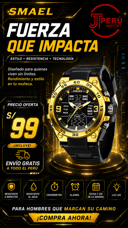 SMAEL 8138 GOLD BLACK