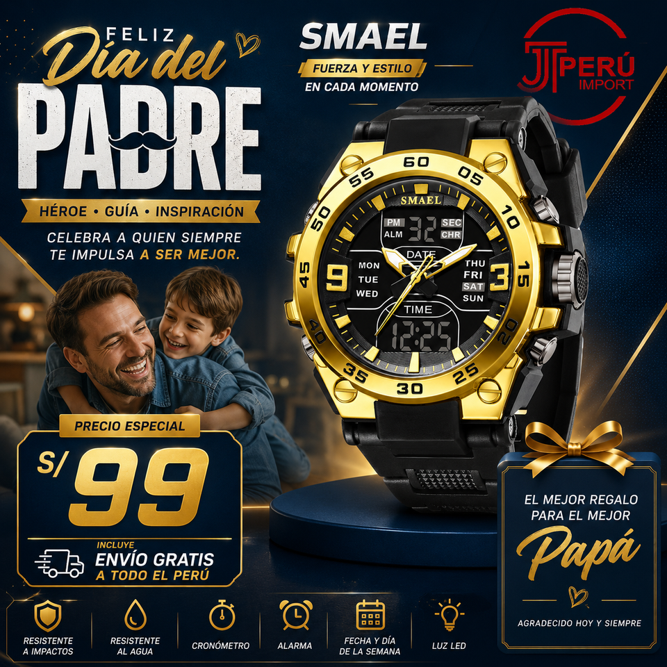 SMAEL 8138 GOLD BLACK
