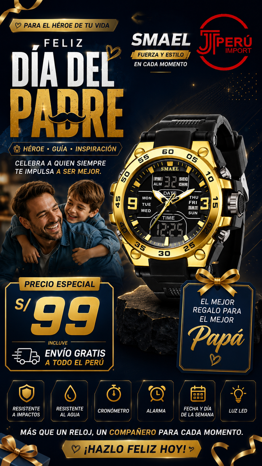 SMAEL 8138 GOLD BLACK