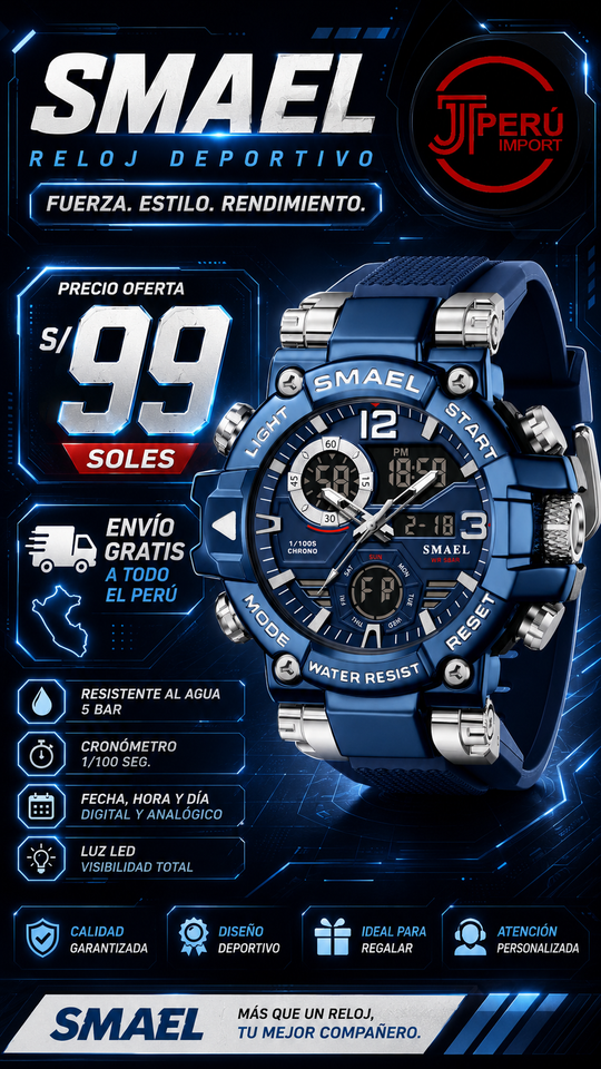 SMAEL 8110 SILVER BLUE