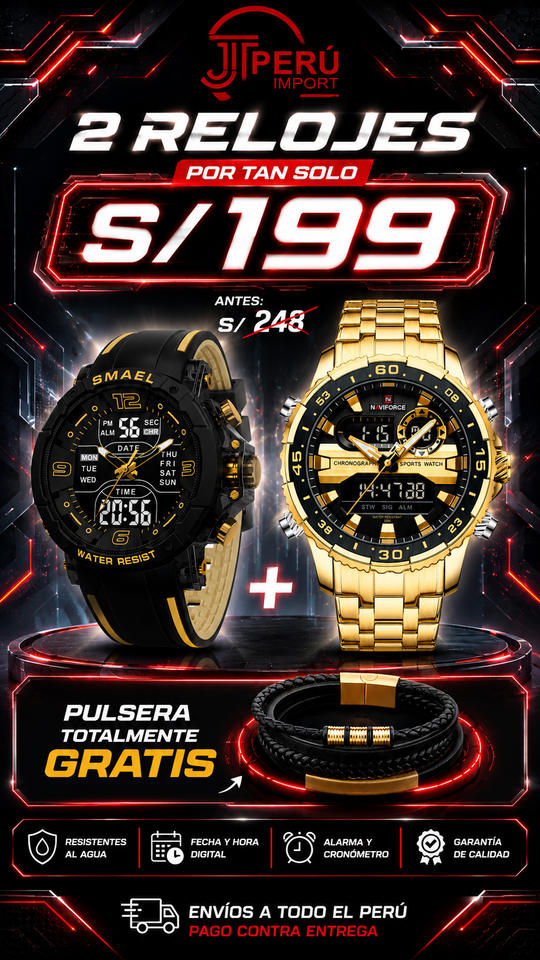 OFERTA SMAEL + NAVIFORCE + GRATIS PULSERA