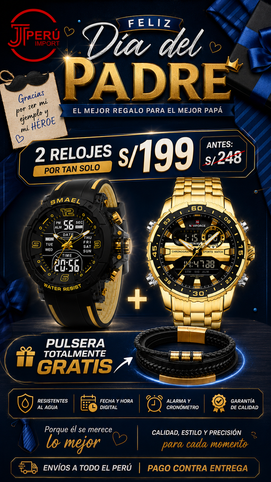 OFERTA SMAEL + NAVIFORCE + GRATIS PULSERA