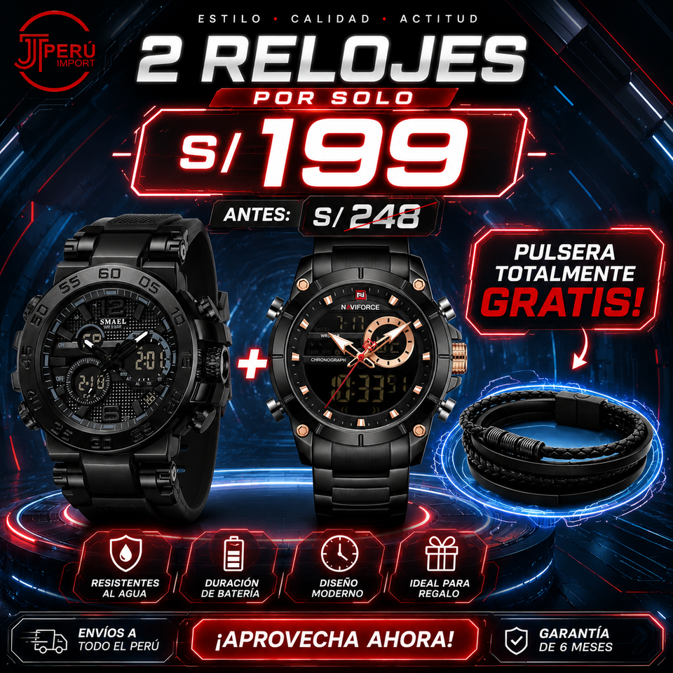 OFERTA SMAEL + NAVIFORCE + GRATIS PULSERA