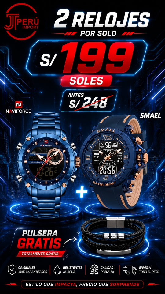 OFERTA SMAEL + NAVIFORCE + GRATIS PULSERA
