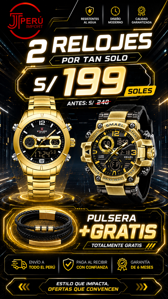 OFERTA SMAEL + NAVIFORCE + GRATIS PULSERA