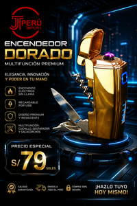 Encendedor Electronico 2 EN 1 Gold