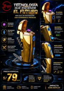 Encendedor Electronico 2 EN 1 Gold