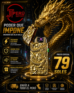ENCENDEDOR ELECTRONICO DRAGON DORADO