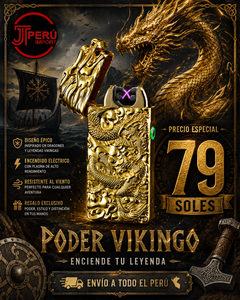 ENCENDEDOR ELECTRONICO DRAGON DORADO
