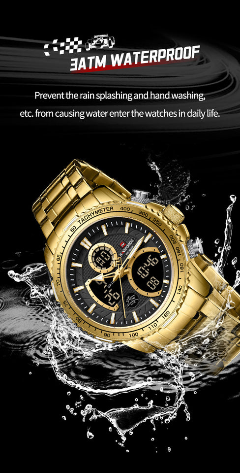 NAVIFORCE 9182 GOLD BLACK